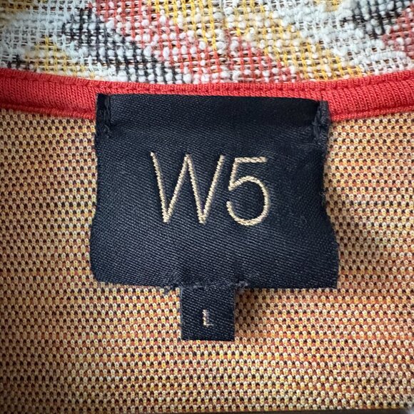 Anthropologie W5 geometric-print 3/4-sleeve mockneck top women's size large - Picture 4 of 5